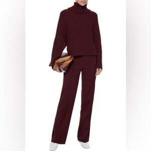 Rosetta Getty Asymmetrical Burgundy Sweater (SW1)